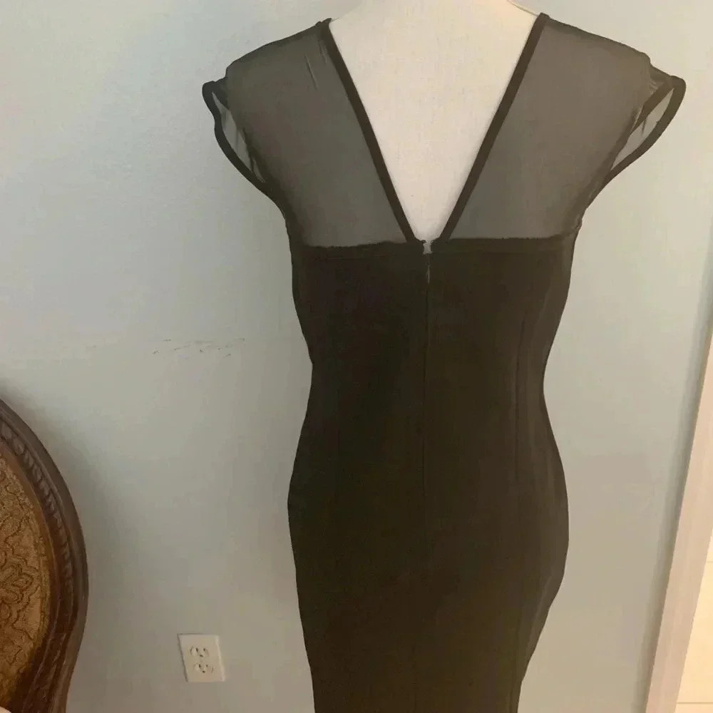 NWOT Midi Cache Medium Bandage Black Dress - Picture 3 of 7
